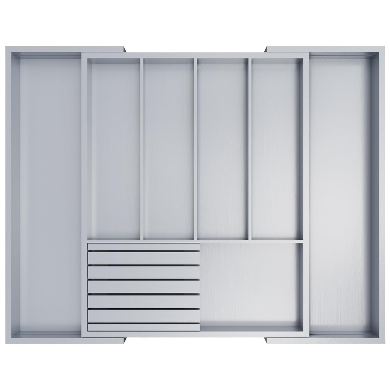 Bamboo Kitchen Silverware Drawer Organizer - Expandable Wood Utensil Holder