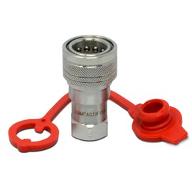3/8” Agricultural ISO 5675 Hydraulic Quick Connect Female Coupler, 3/8” NPT