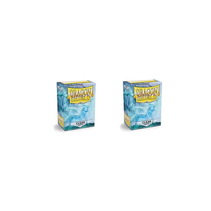 2 Packs Dragon Shield Matte Clear Standard Size 100 ct