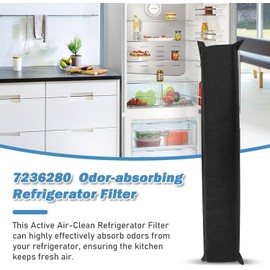 7236280 Active Air-Clean Filter Compatible with Miele Refrigerator, 4-Pack Odor-Absorbing Active AirClean Carbon Refrigerator Filter