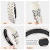 DIGUAN Wide Braid with Teeth Synthetic Hair Braided Headband Hairpiece