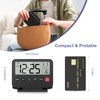 OQIMAX Digital Travel Alarm Clock, Battery Powered LCD Alarm Clock