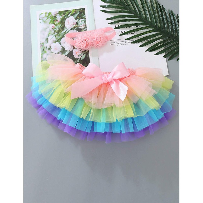 Juego de funda de pañal de tul y diadema para