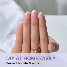 BTArtbox Extra Short Almond Nail Tips - 320pcs Half Matte Soft Gel Tips, Acrylic Pre-Shaped Fake Nails, Clear Ultra Fit & Natural False Nails for Nail Art, 16 Sizes