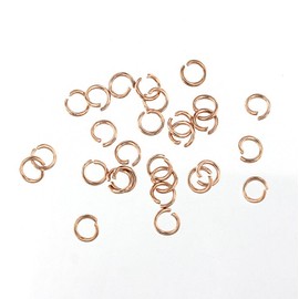 50 Stainless Steel Jump Rings Rose Gold Tone Open - 5mm x 0.8mm - Charms Pendants DIY for Necklace Bracelet Jewelry Making