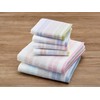 kosugizen Senshu Towel Face Towel Iris Border, 13.4 x 31.5