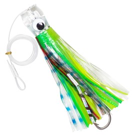 Trolling Bait Saltwater Fishing Bait Offshore Big Game Fishing Lure for Tuna Mahi Marlin Dolphin Wahoo Trolling Skirted Bait Deep Sea Fishing Bait Squid Skirts Rig 6 Inch