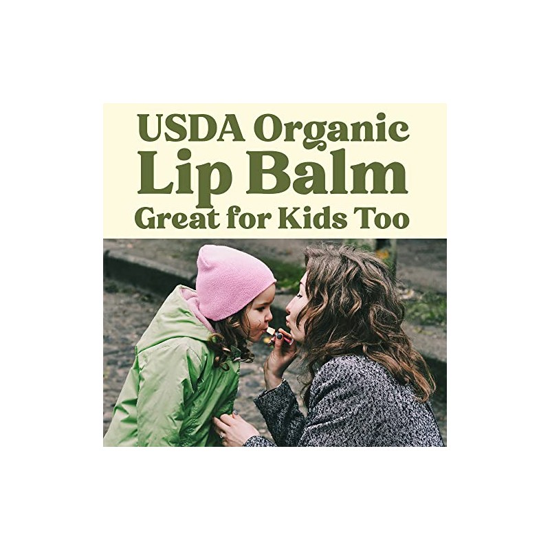 Bálsamo labial orgánico USDA de Earth's Daughter, paquete de 4