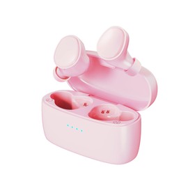 KOSETON E9 True Wireless Auriculares Bluetooth Rosa Bebé - Auriculares Inalámbricos Intraurales para Correr y Deporte, Funda de Carga Incluida, Micrófonos Duales, Batería de 30 Horas y Gran Calidad de Sonido