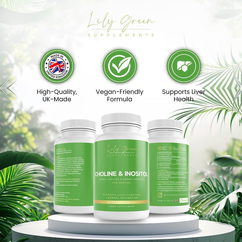 Lily Green Choline & Inositol Capsules | 500mg of Inositol