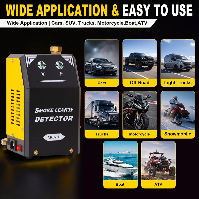 Automotive Smoke Machine with All Accessories & 100ml Smoke Fluid