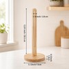 Solid Wooden Paper Towel Holder Countertop with Non Slip Base