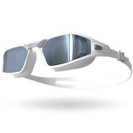 WATER TIME Polarized Swimming Goggles for unisex Women Men Boys & Grils 100% Anti-fog and Anti-Uv Fashion Goggles (White)