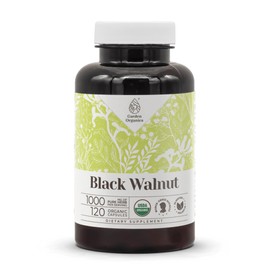 Black Walnut USDA Organic 120 Capsules | High-Potency Natural Supplement | Certified Organic Vegetarian Capsules and Organic Black Walnut (Juglans Nigra) Dried Hull (120 Capsules)
