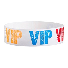 3/4" Tyvek Pattern Wristbands - Pack of 500 - Secure Paper-Like Admission Band for Events by myZone Printing (VIP)