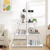 GAOMON Sailboat Shaped Bookshelf, Book Shelf, 4-Tier Ladder Design, Sturdy