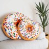 Much Comfort 31" 3D Sprinkle Donut Throw Pillow - Made