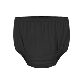 EEOST Adult Diaper Cover Silent Waterproof Plastic Rubber Pants for Incontinence Leak Protection with Light Absorbent Layer (Black, 4XL)