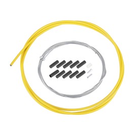 X AUTOHAUX Bicycle Shift Cable Cover Shift Cable Tube Kit 2 m Replacement Yellow