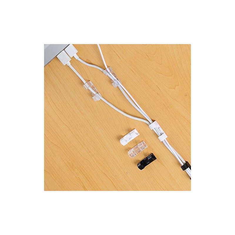 32PCS Cable Clips, Strong Self-Adhesive Cable Drop Wire Holder, Durable