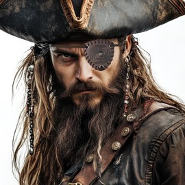 HOEACXY Pirate Leather Eye Patch Embossed Viking Compass Faux Leather Eye Cover Renaissance Eye Mask Cosplay Accessory