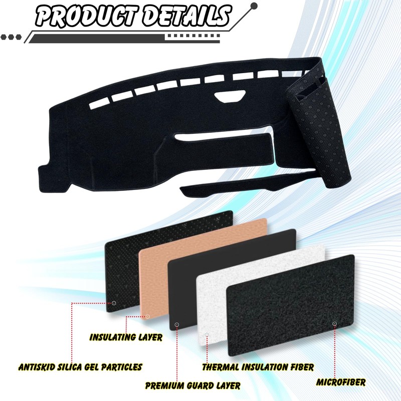 INUBOXES Non-Slip Dash Cover Mat Sunshield Protector Pad Compatible with