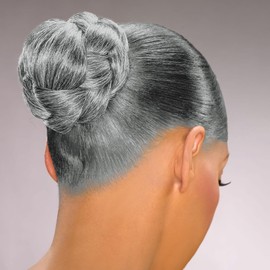 Maxwigs Dome B Formal Bun Color 51 Light Gray - Foxy Silver Wigs Wide Braided Chignon Comb Attachment Updo Style Hairpiece Extension Synthetic Black Grey Womens Bundle Booklet