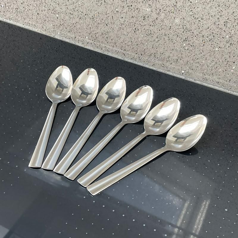 1Buy UK 6pc Tea Spoon Cutlery Stainless Steel Teaspoons Tea