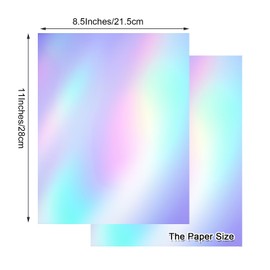 Sherr 150 Pcs Holographic Stickers Paper 8.5x11 Inch Printable Vinyl Sticker Paper Self Adhesive Rainbow Printer Paper for Inkjet Printer and Laser Printer Waterproof Vinyl Laminate Sheets
