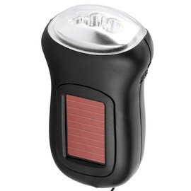 LED Hand Shake Solar Flashlight Emergency Lighting Manual Power Generation Support Charging for Outdoor Camping