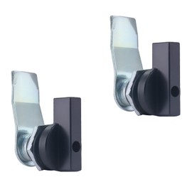 Moicstiy 2Pcs Thumb Operated Offset Cam Locks, Black T Handle Non-Locking Compartment Lock Latch Keyless Twist Cabinet Replacement Lock for Mailbox Drawer, RV Compartment Door