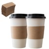BESTOYARD 100pcs Hot Cup Sleeves Kraft Paper Coffee Sleeves Hot