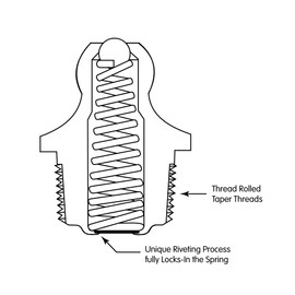 Lumax LX-3505 Gold/Silver Drive Type Straight 0.50" Long Grease Fitting for 3/16" Diameter Hole, (Pack of 100). Circumferential Serrated Shank Provides a Grease Tight Seal When Installed.