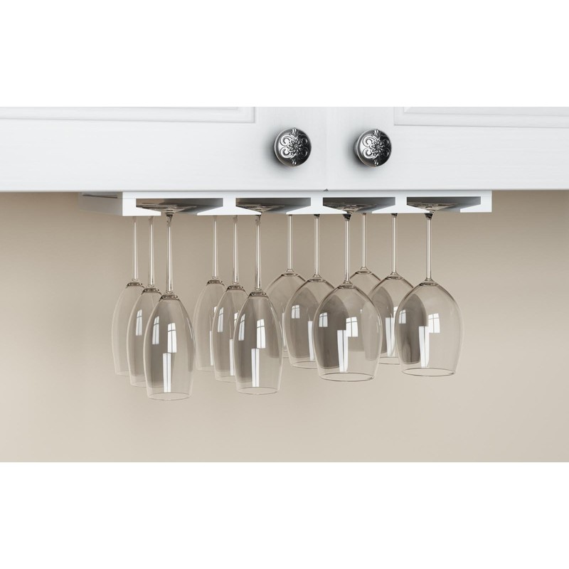 Rustic State Eze 4 Sectional Under Cabinet Mount Wood Stemware