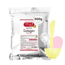Mediflower large-capacity diatomaceous earth modeling pack collagen 500g + 4 pack tools / 메디플라워 대용량 규조토 모델링팩 콜라겐 500g+팩도구 4종