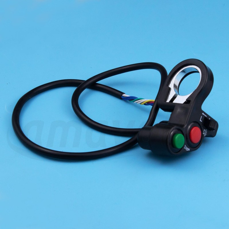 Amavoler Universal Motorcycle Horn Turn Signal Headlight Switch 7/8'' 22mm