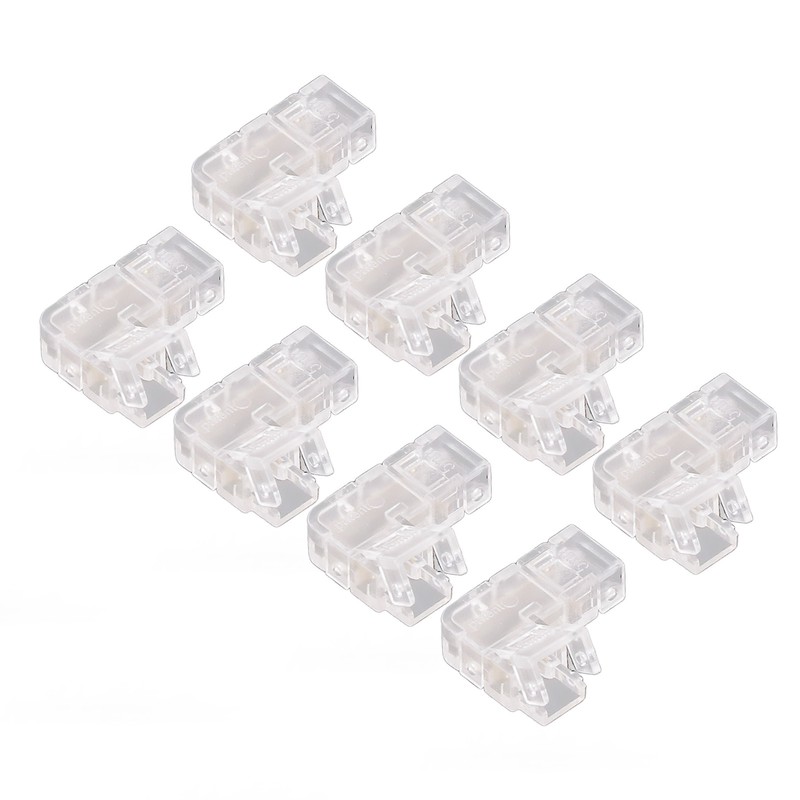 8Pcs 2 Pin 5mm COB LED Strip Light Connectors L
