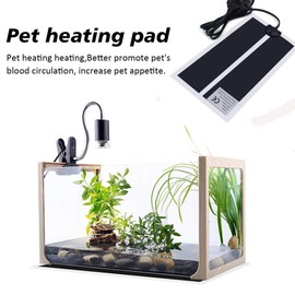 Reptile Heating Pad with Temperature Adjustment, 110V 7W Heat Mat for Reptiles Tortoise Snakes Lizard Gecko Hermit Crab Turtle，Under Tank Heating Pad (7W(5.51inch*11inch))