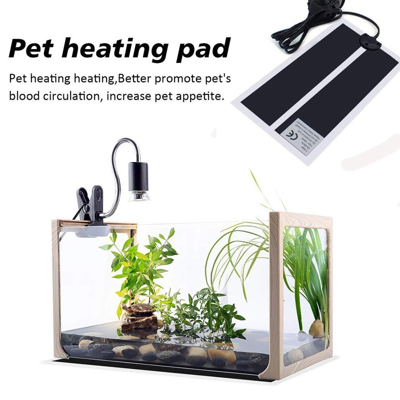 Reptile Heating Pad with Temperature Adjustment, 110V 7W Heat Mat