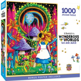 MasterPieces Wonderous Worlds - Rompecabezas de 1000 piezas Go Ask Alice