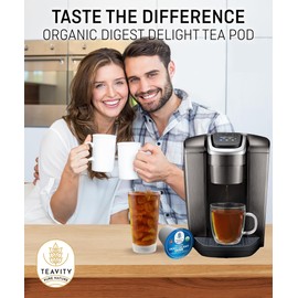 Organic Tea Pods with Ginger, Peppermint, Fennel, Licorice, & Rosehip Digest Delight by Teavity (12 Tea Pods)