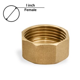 Pipe Cap Lid 1" Female Brass Pipe Cap NPT 1 inch Female Pack of 10