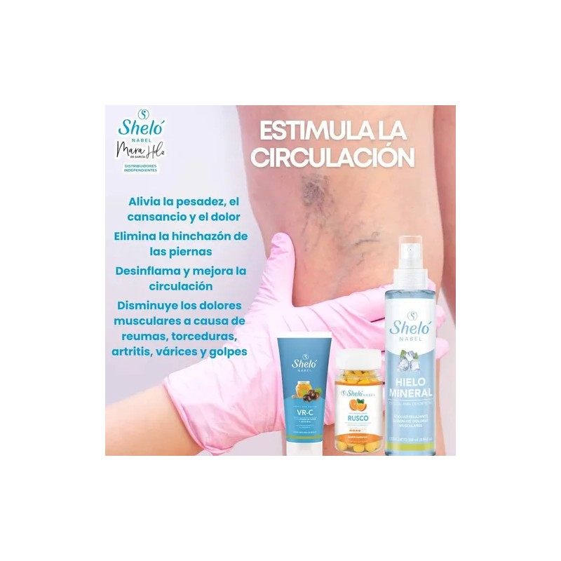 Kit Vrc Hielo Mineral Rusco Circulación, Dolor Y Varice