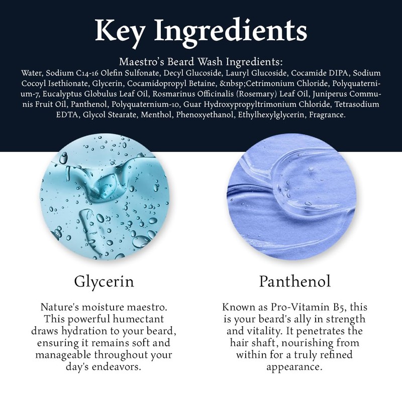 Maestro's Classic BEARD WASH | Anti-Itch, Deep Cleaning, Non-Drying, Fully