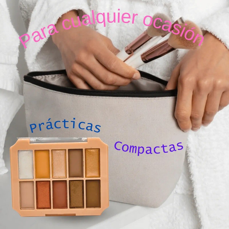 Paletas De Sombras Varios Tonos Mate Brillante 10 Colores