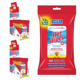 Wet Wipes by Lucky Super Soft, Hand Moisturizing Towelettes, Clean Your Hands and Body Parts with Trusted Wet Wipes