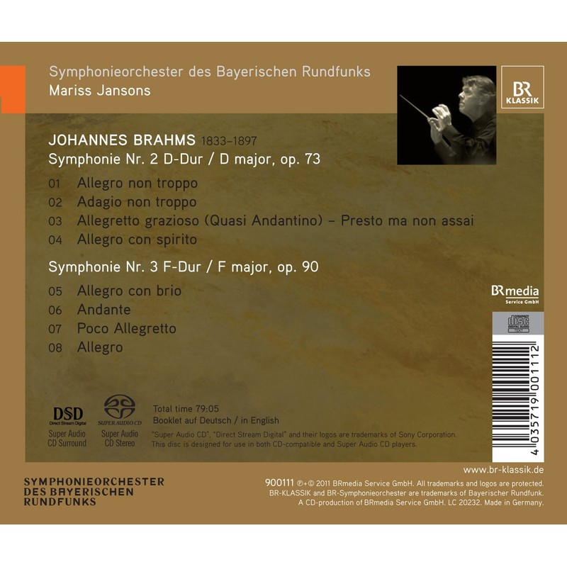 Brahms: Symphonies 2/ 3