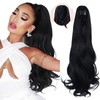 Ponytail Extensions 20 Inch Long Curly Wavy Ponytail Extension Claw