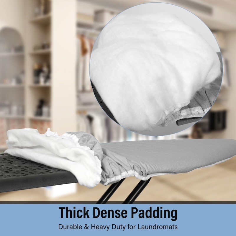Iwtmm Ironing Board Cover and Pad with Silicone Coating, Thick