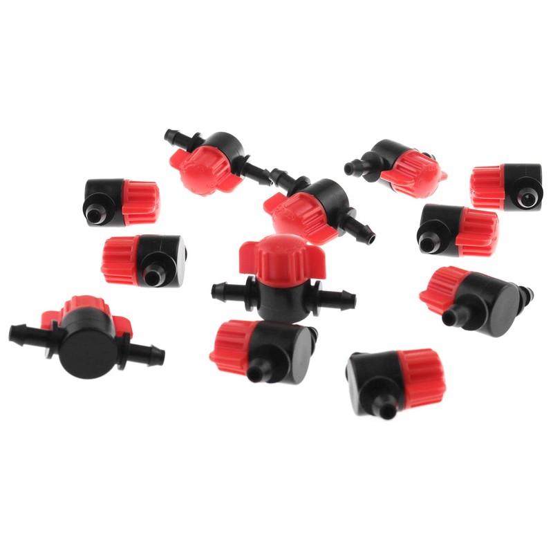1/4 Inch Barb Shut-Off Valve DGZZI 12PCS Black Plastic Universal